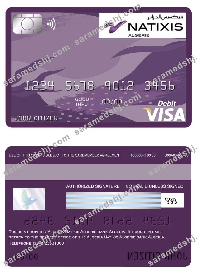 Algeria Natixis Algerie bank visa card